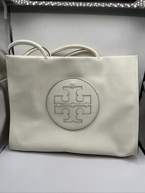 Tory Burch Ella Bio Tote Large Warm White Tote Shoulder Bag